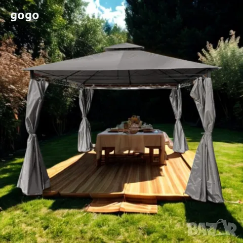 Шатра MUHLER  – Просторна, стабилна и стилна защита за вашето открито пространство, снимка 4 - Градински мебели, декорация  - 49872876