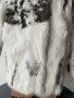 Дамско палто бяло естествен косъм, снимка 6