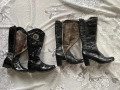 2 чифта Зимни Ботуши чизми естествен лак 39 номер, снимка 1