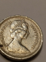 УникалнаДефектна монета.ONE POUND 1984, снимка 2