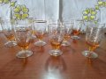 Ретро стъклени чаши чашки, снимка 1 - Антикварни и старинни предмети - 40551701