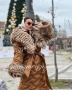 яке парка с много богат пух лисица зелено, камел , бежово , снимка 4