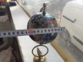 Глобус с инкрустирани полускъпоценни камъни лапис седеф др., снимка 4
