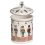 Коледен буркан за бисквитки Mercado Trade, Войници, Бял, снимка 2