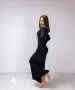Дълга черна дамска рокля , снимка 5