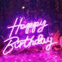 Led неонова табела димируема Happy Burthday , снимка 1
