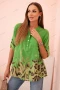 Дамска памучна риза с навити ръкави и животински мотив, 5цвята , снимка 2
