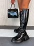 Дамски ботуши от лак, снимка 3