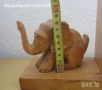 слонове разни: дървен слон 2 броя фигура дърво подпирачка за книги букенд bookend, бог Ганеша пано, снимка 10