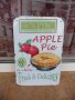 Метална табела храна ябълков пай домашно приготвен сладък, снимка 1 - Декорация за дома - 43452927