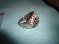 СТАР СРЕБЪРЕН СКЪПОЦЕНЕН АРТ ПРЪСТЕН с МАРКАЗИТИ и ЦИРКОНИ ЛАКИРАНО ОКСИДИРАНО СРЕБРО 26240, снимка 8