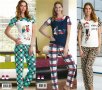 Дамски пижами/дамска пижама 100% памук - размер S,M,L,XL,XXL