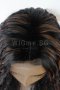 Дълга обемна чуплива тъмнокестенява перука със светлокестеняви кичури Елина, снимка 7