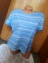 Нова светло синьо - бяла тениска от плътно трико ХЛ, снимка 1 - Тениски - 33375104