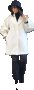 -40% Стилно дамско палто с Екстравагантен ръкав, цвят бял, снимка 3
