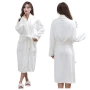 Дамски хотелски халат, класически, удобен, топъл, с връзки, мек, бял, снимка 4