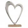 Подарък за Св.Валентин Сърце от кован метал с дървена основа