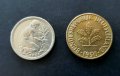 Монети .Германия.Рядко срещана година. Дойче марки. 1 , 2 , 5 ,10 и 50 пфенига . 1950 година., снимка 6
