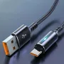 USB A  към USB Type C кабел, до 80 W бързо зареждане, найлонова оплетка - 3 метра, снимка 3