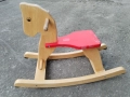 Дървено люлеещо конче и количка, снимка 5