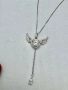 Сребърно колие с мойсанит (диамант) 1 карат, снимка 14