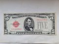 RARE. USA 🇺🇸 $ 5 DOLLARS 1928-B UNC, снимка 1 - Нумизматика и бонистика - 36609065