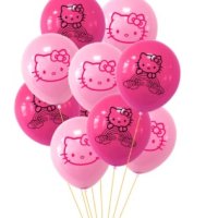 Hello Kitty Коте Кити Обикновен надуваем латекс латексов балон парти, снимка 6 - Други - 23834923