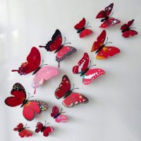 3D пеперуди за декорация с магнит, снимка 1 - Декорация за дома - 33538976