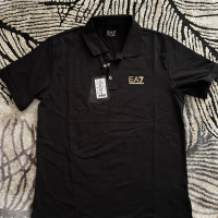 Мъжка тениска с яка ЕА7, снимка 3 - Тениски - 44842781