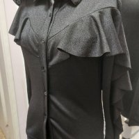 Елегантна черна риза/блуза с харбали - 15,00лв., снимка 5 - Ризи - 32689769