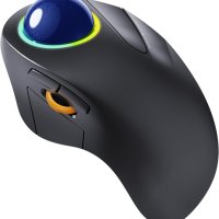 ProtoArc Безжична мишка с трекбол Bluetooth, EM03 Ергономична RGB, снимка 7 - Клавиатури и мишки - 44115112