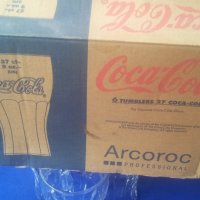 Чаши Кока Кола ARCOROC в кашончето си, снимка 1 - Колекции - 37495902