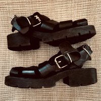 Модерни груби сандали естествена кожа, снимка 1 - Сандали - 40633794