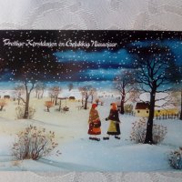 Картичка зима Presttige Kerstdagen en Gelukkig Nieuwajaar 35, снимка 1 - Филателия - 28549701