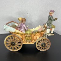 Италианска порцеланова карета №4949, снимка 5 - Антикварни и старинни предмети - 43868204