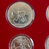 Колекция сребърни монети 5 и 10 рубли Олимпиада Москва 1980г., снимка 13 - Нумизматика и бонистика - 37285541