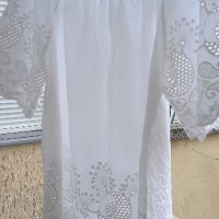 Бяла блуза памук S, снимка 4 - Ризи - 37914511