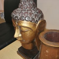 Продавам дърворезба - глава на египтянка и ваза, снимка 3 - Декорация за дома - 43848206