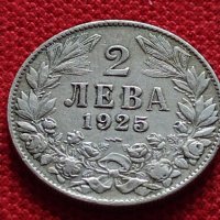 Монета 2 лева 1925г. Царство България за колекция - 25074, снимка 1 - Нумизматика и бонистика - 35258446