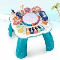 👶Интерактивна бебешка музикална масичка с игри, снимка 3 - Музикални играчки - 42964379