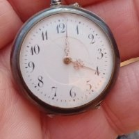 Moesa,швейцарски джобен часовник,сребро,злато,ниело, снимка 3 - Антикварни и старинни предмети - 43910260