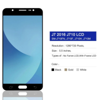 Дисплей с рамка за Samsung J710 (J7 2016) Amoled, снимка 1 - Резервни части за телефони - 44897349