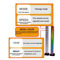 RGB LED Светлинен Еквалайзер Цветомузика Звукови пикапни светлини , снимка 11 - Еквалайзери - 37316855