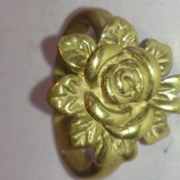 Старинен бронзов пръстен роза ювелирна изработка уникат -12739, снимка 9 - Антикварни и старинни предмети - 28889239