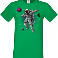 Мъжка тениска Dabbing astronaut,Изненада,Повод,Подарък,Празник, снимка 1 - Тениски - 37659662