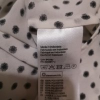 Нова - 55% H&M блуза 38 М размер бяла на точки, снимка 3 - Ризи - 36993135