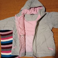 Яке за момиче р.122-133 см + подарък шал, снимка 1 - Детски якета и елеци - 28009262