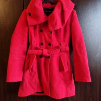 Червено палто с качулка , снимка 1 - Якета - 39551055