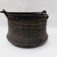 Старо голямо калайдисано медно котле, менче(4.3), снимка 2 - Антикварни и старинни предмети - 43550600