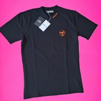 *Hermes* тениска с къс ръкав и бродирано лого в черен цвят!, снимка 2 - Тениски - 43790151